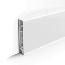 Плинтус напольный IDEAL Дюра прямоугольный 001 Белый 80x16x2200 мм
