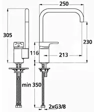 Смеситель Ideal Standard b8084aa