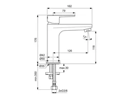 Смеситель Ideal Standard Cerafine Model O для раковины, хром, BC554AA