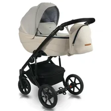 Коляска 2 В 1 BEXA IDEAL, ID 07 бежевый/бежевая кожа