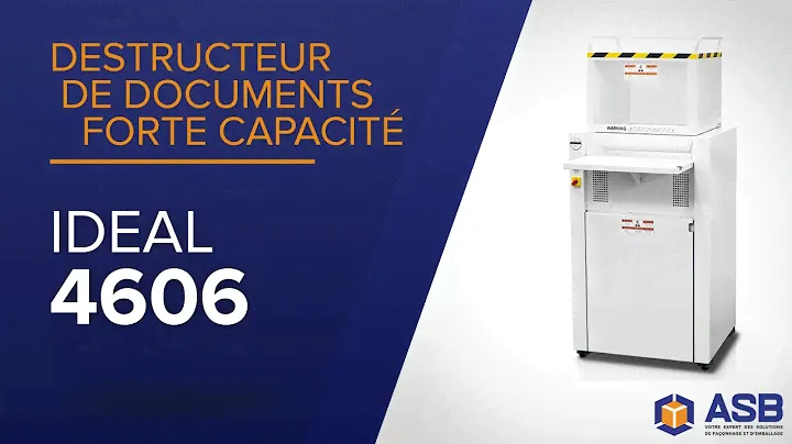 Destructeur de documents forte capacité IDEAL 4606 | ASB